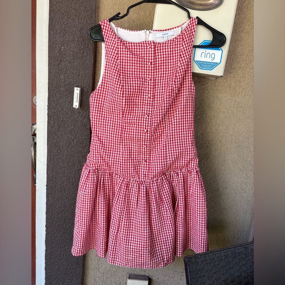 Elodie Red and White Gingham Sundress